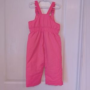 Healthtex Pink Toddler Adjustable Snow Bibs. Size 2T. Ski. Winter